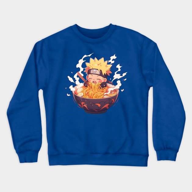 ramen noodles anime Crewneck Sweatshirt by weirdesigns